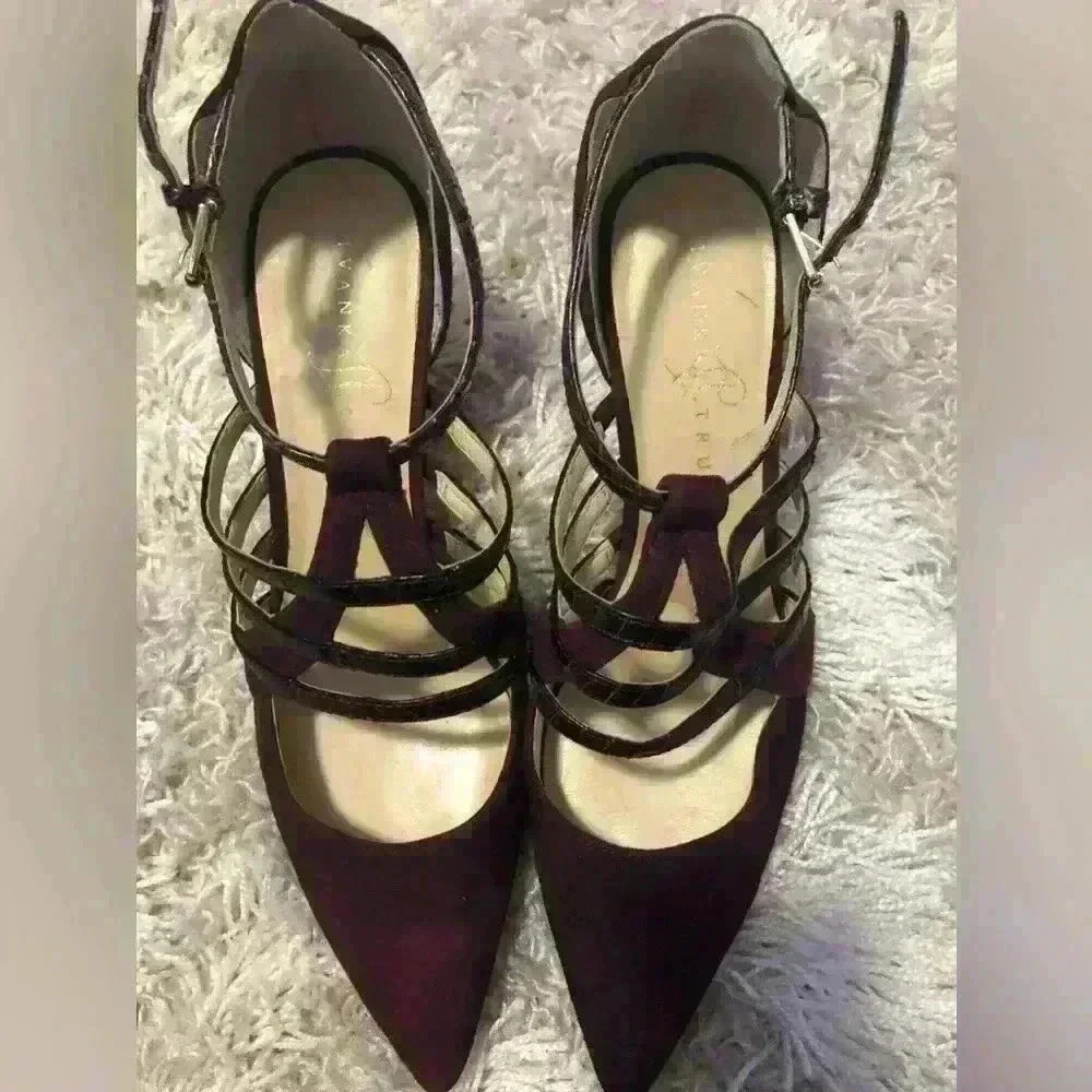 IVANKA TRUMP purple suede pumps size 8M - Picture 7 of 11